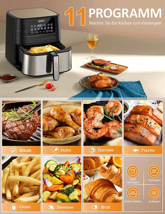 Immagine prodotto Innsky Friggitrice ad aria calda 5.5L, 1700W