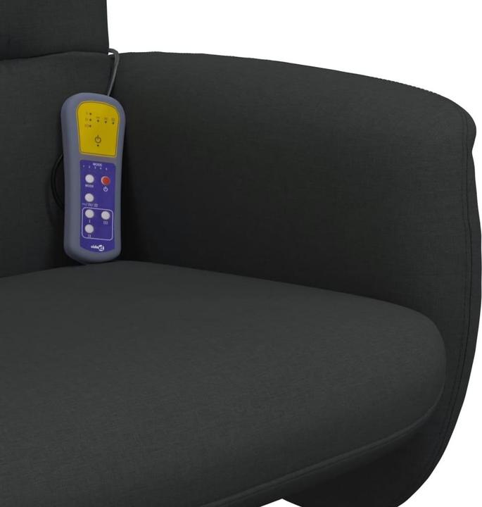Produktbild VidaXL Massagesessel mit Fusshocker Schwarz Stoff,Farbe