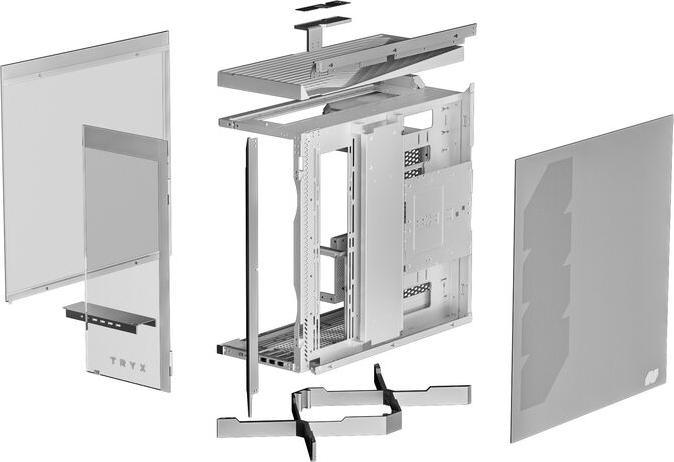Image du produit TRYX LUCA L70 Tour midi, verre trempé, ARGB - blanc