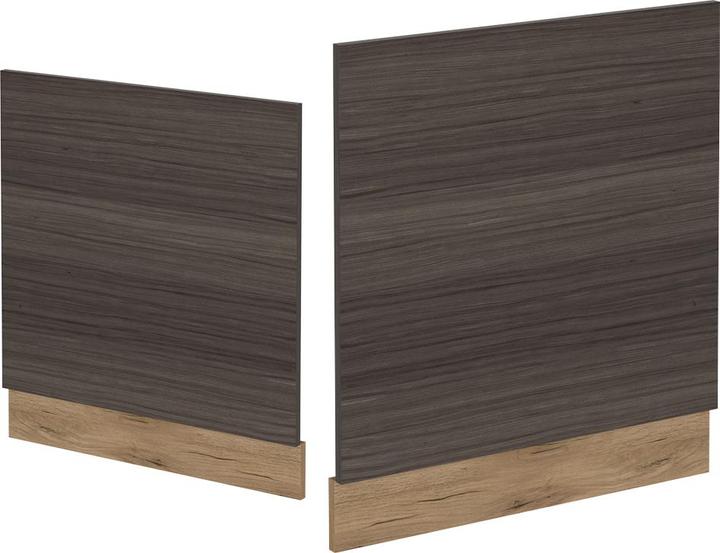 Actual product image Vicco Geschirrspülblende R-Line, Edelgrau/Goldkraft Eiche, 60 cm ohne Arbeitsplatte