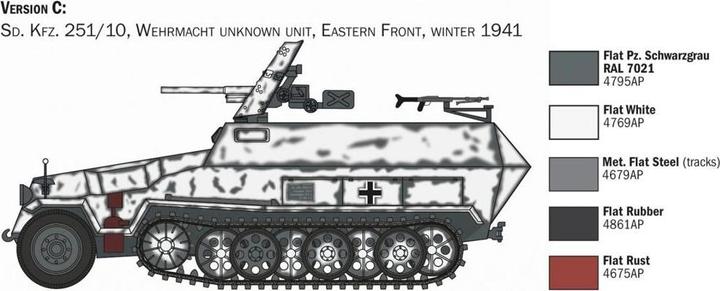 Produktbild 1:72 Deu. Sd. Kfz. 251/10 Halbkette