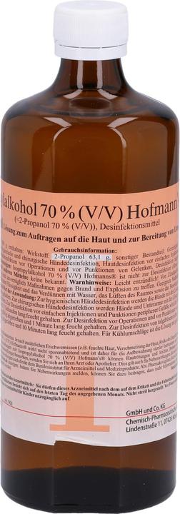 Produktbild Isopropylalkohol 70% 's, 500 ml Lösung (500 ml)