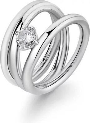 Brosway - Solid steel ring with zircon Ribbon BBN45 - Circuit: 54 mm (54)