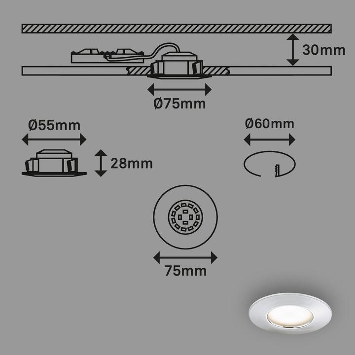 Actual product image Briloner Recessed bathroom lights (1200 lm)