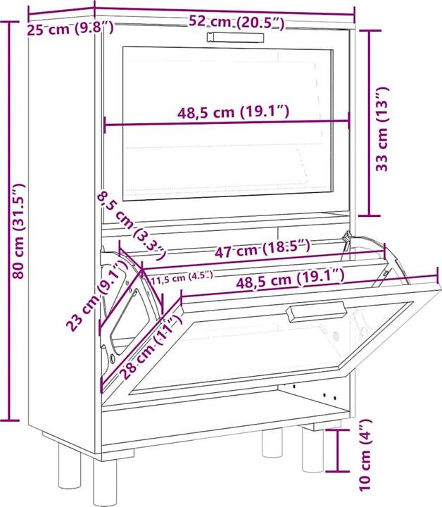 Image du produit VidaXL Martha (52 x 25 x 80 cm)