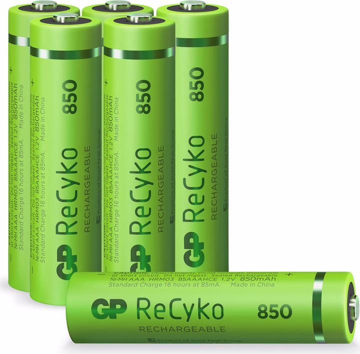 GP Batteries ReCyko (6 pcs., AAA, 850 mAh)