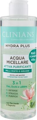 Immagine prodotto Clinians Hydra Plus Acqua Micellare Attiva con Verde e Magnolia per una detersione 3 in 1 (Smacchiatore)
