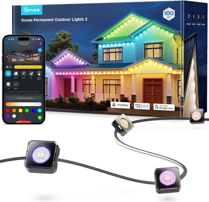 Produktbild Govee Permanent Outdoor Lights 2 - 30M (480 lm, IP67)