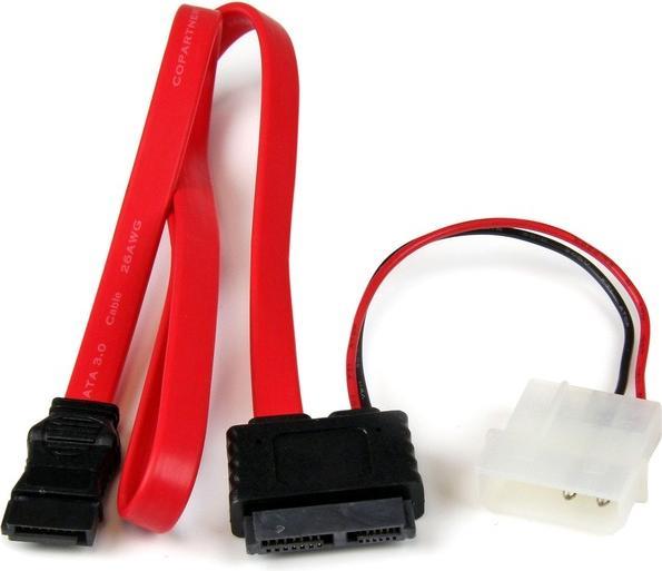 Immagine prodotto StarTech .com Slimline SATA a SATA con cavo di alimentazione LP4 / adattatore