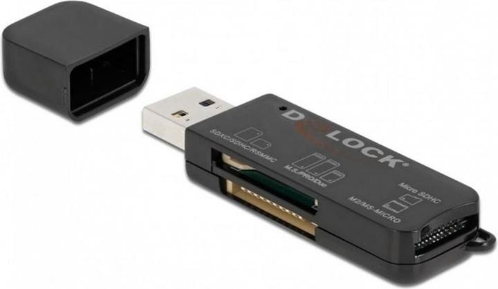 Produktbild Delock SuperSpeed USB Card Reader für SD / Micro SD / MS Speicherkarten (USB-C 3.2 Gen 1)