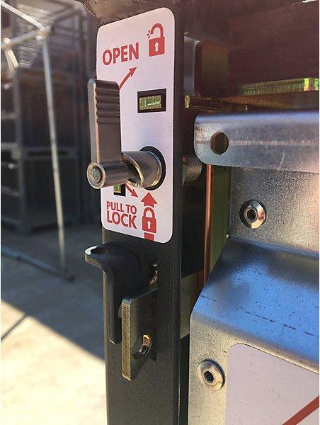 Produktbild Sth-Systeme Gitterbox, mit 3 abschliessbaren Schubladen, aus verzinktem Blech, Fronten blau
