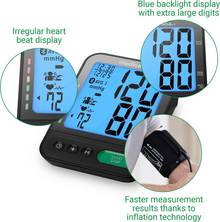 Actual product image Medisana BU 580 connect Upper arm blood pressure monitor large cuff 23-43 cm (Blood pressure monitor upper arm)