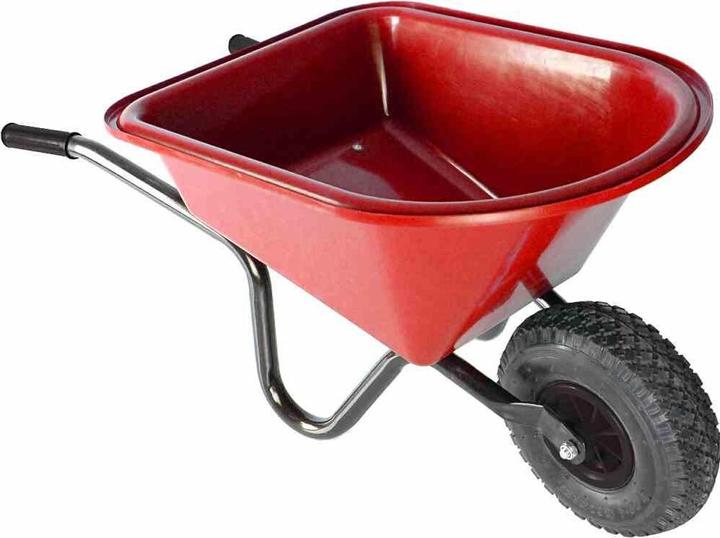 Produktbild FORT Kinderschubkarre 20l rot montiert, mit PU-Rad