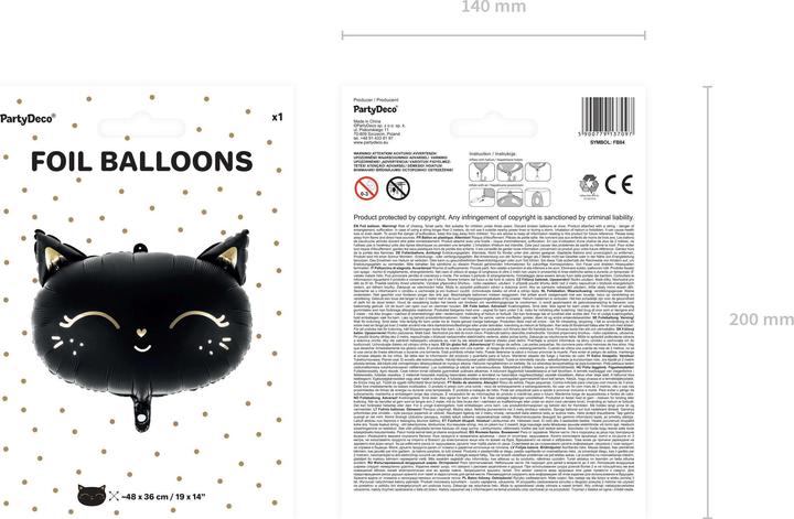 Immagine prodotto Partydeco Gatto palloncino nero