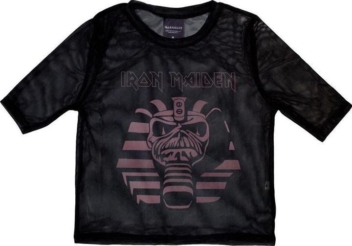Actual product image Iron Maiden Womens/Ladies Powerslave Mummy Mesh Crop Top (32 D)