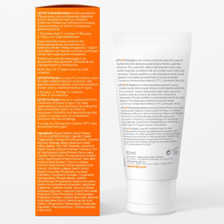 Actual product image Leti LETIAT4 Atopic Skin Facial Cream, 50 ml Cream (50 ml, 24h cream)