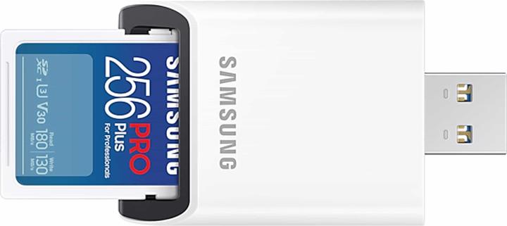 Actual product image Samsung Karta pamięci SD PRO Plus MB-SD256SB/WW 256GB + czytnik (256 GB, SD, U3, UHS-I)