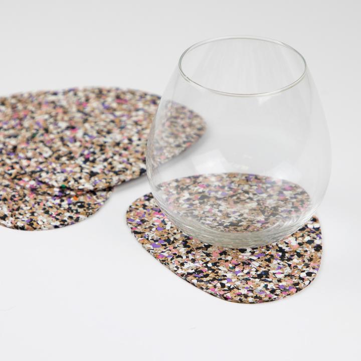 Actual product image Liga Glass coaster (4 x, Glass coaster)
