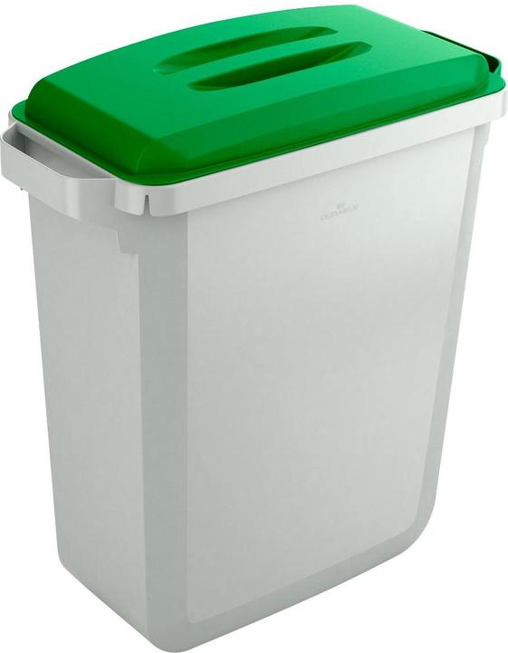 Produktbild Durable Papierkorb 60L PP+Deckel grau/grün (60 l)