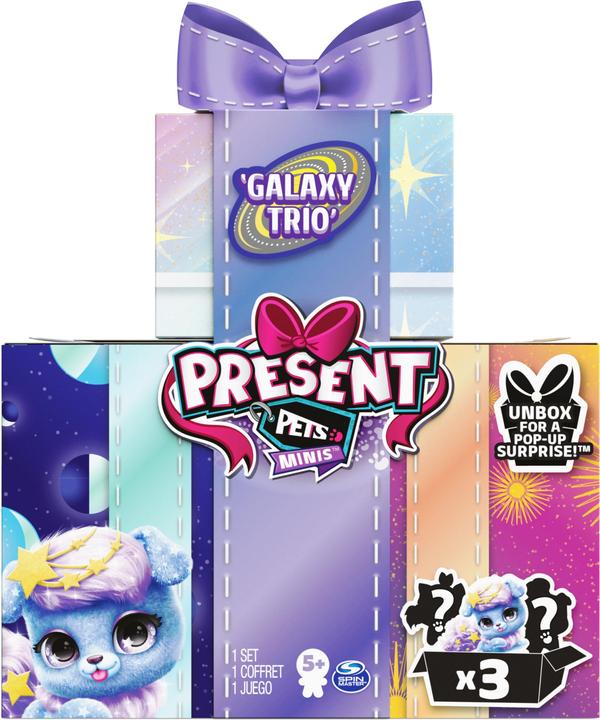 Produktbild Spin Master Present Pets Minis, galaktisches Trio 3er-Pack mit 7,6cm Plüschtieren, Kinderspielzeug für Ma (20.65 cm)