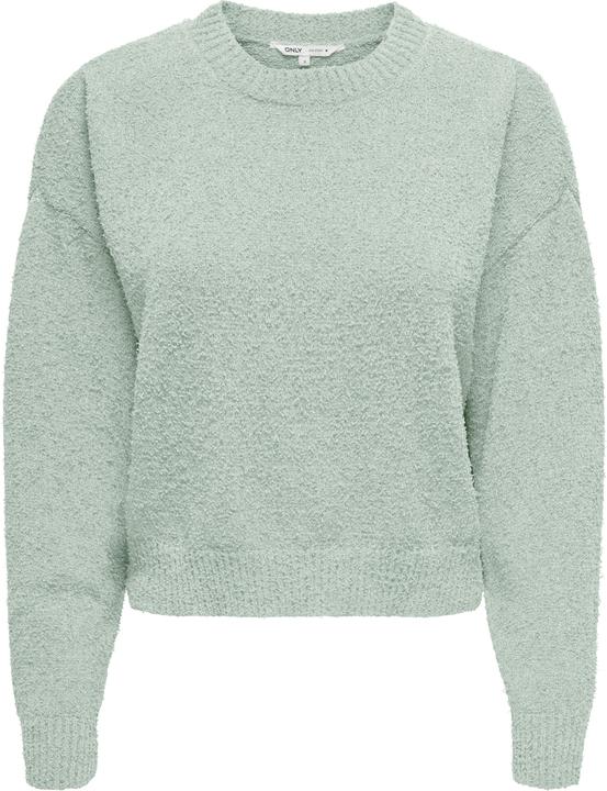 Only Rundhals Gerippte Ärmelbündchen Tief angesetzte Schulter Pullover Strickpullover