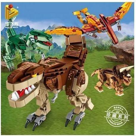 Produktbild Panlos 612001 - 4 Dinos: T-Rex, Velociraptor, Pterosaurus, Triceratops