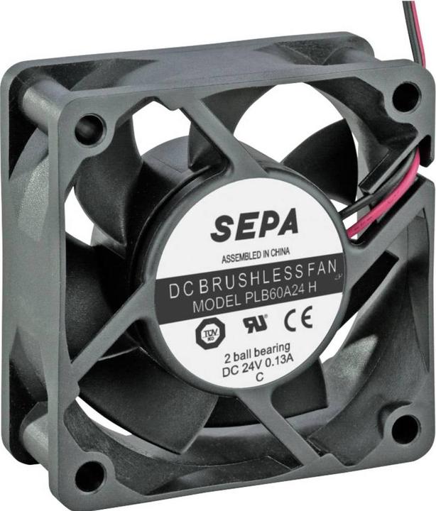 SEPA PLB60A24SE16A Axiallüfter 24 V/DC 36.7 m³/h (L x B x H) 60 x 60 x 25 mm (60 mm, 1 x)