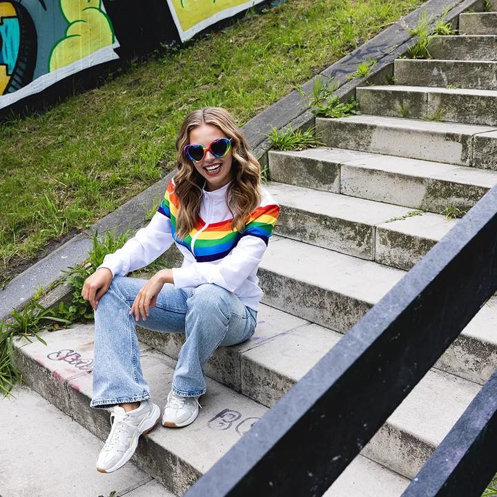 Immagine prodotto Boland 80er Jahre Trainingsjacke Vintage Rainbow Frau (S, M, L, XL, XXL)