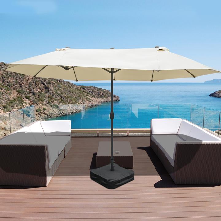 Actual product image Outsunny Double parasol with hand crank (2.70 m)