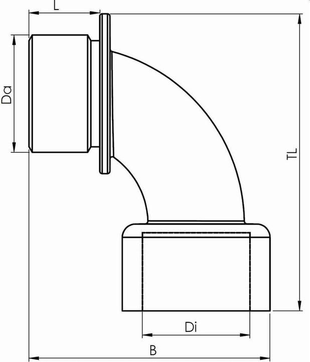 Actual product image Wiska 10110784 Elbow fitting M20 Polyamide Black (RAL 9005) 10 pcs.