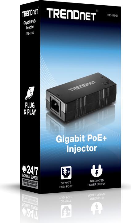 Produktbild Trendnet PoE+ Gigabit Injector (802.3at (PoE+), 30 W)