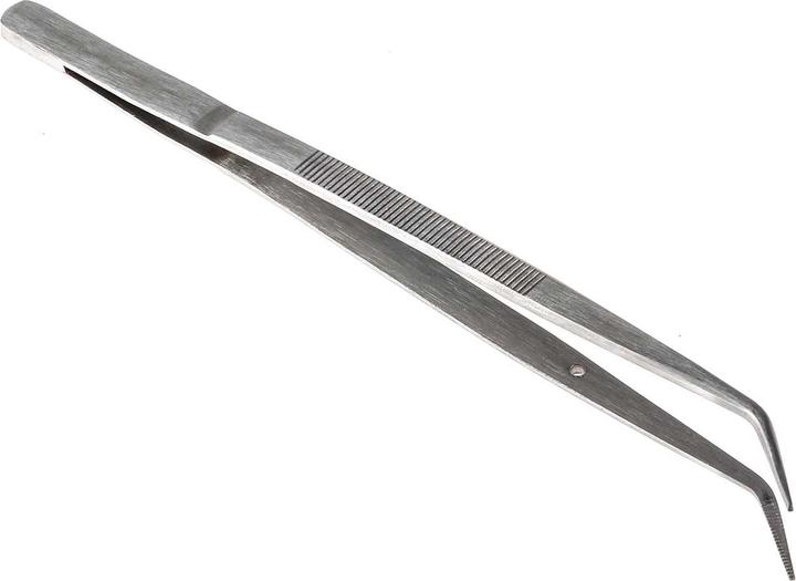 Immagine prodotto Rs Pro Pinzetta in acciaio inossidabile, punta curva, finemente arrotondata, 150 mm