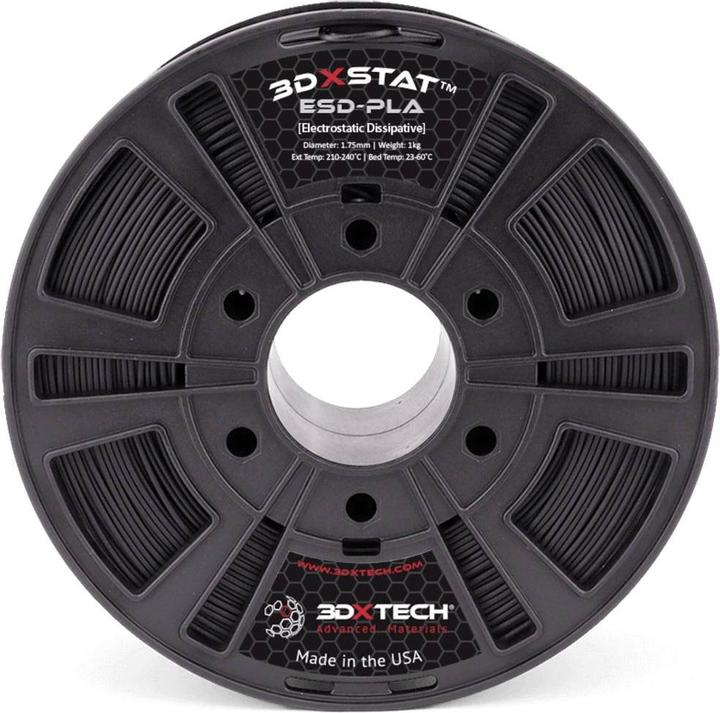 Produktbild 3D Xtech PLA2030750BK0 3DXSTAT Conductive ESD Filament PLA 2.85 mm 750 g Schwar (PLA, 2.85 mm, 750 g, Schwarz)