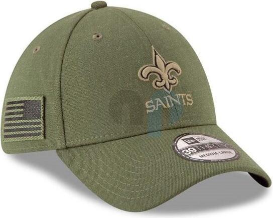Produktbild New Era NFL - New Orleans Saints - On Field 2018 Salute To Service 39Thirty Cap Grün ML (59)