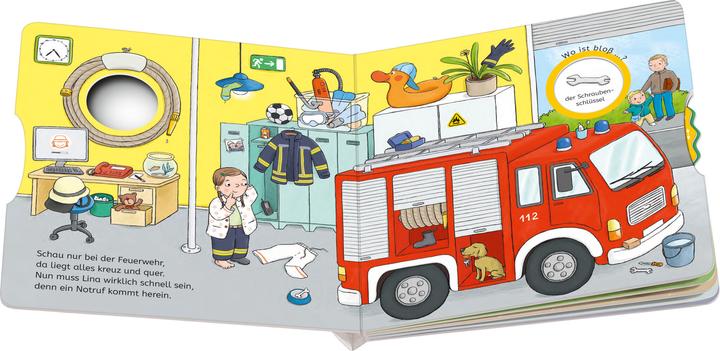 Produktbild Ravensburger Wo ist bloss...? Mein Feuerwehr-Buch zum Sachen suchen (Deutsch, Jutta Wetzel, Kathrin Lena Orso, 2022)