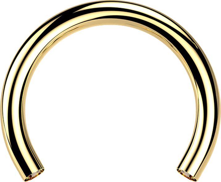 Immagine prodotto Star Piercing Asta micro circolare placcata in oro con filettatura interna da 0,8 mm (Acciaio chirurgico 316L, senza ottone)