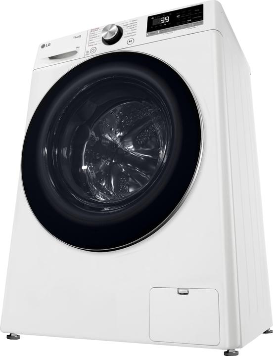 Actual product image LG F2R7S09TSWC Slim 9" front loading washing machine (9 kg, Left)