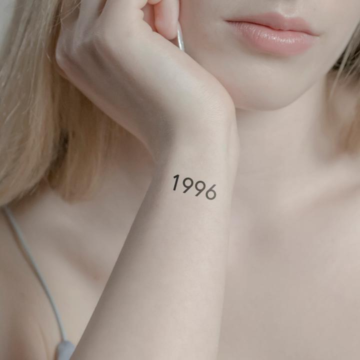 Image du produit minink Tatouage temporaire - Année de naissance 1996