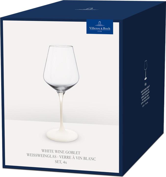 Produktbild Villeroy & Boch Weissweinglas, Set 4tlg. Manufacture Rock blanc (38 cl, 4 Gläser, Weissweingläser)