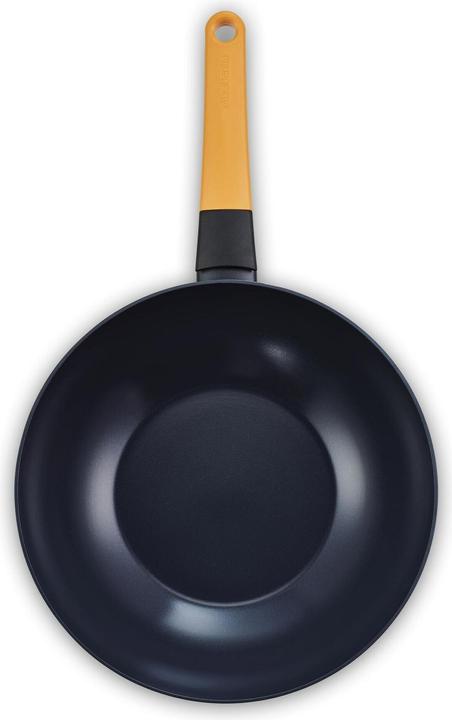 Immagine prodotto Brabantia Wok Tasty+ 30 cm, Nero/Giallo Miele (30 cm, Wok, Alluminio)