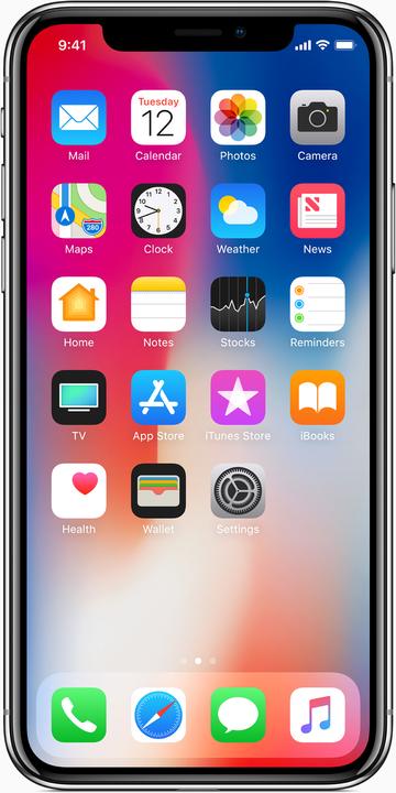 Actual product image Apple iPhone X (64 GB, Silver, 5.80", 12 Mpx, Single SIM, A / Like new)