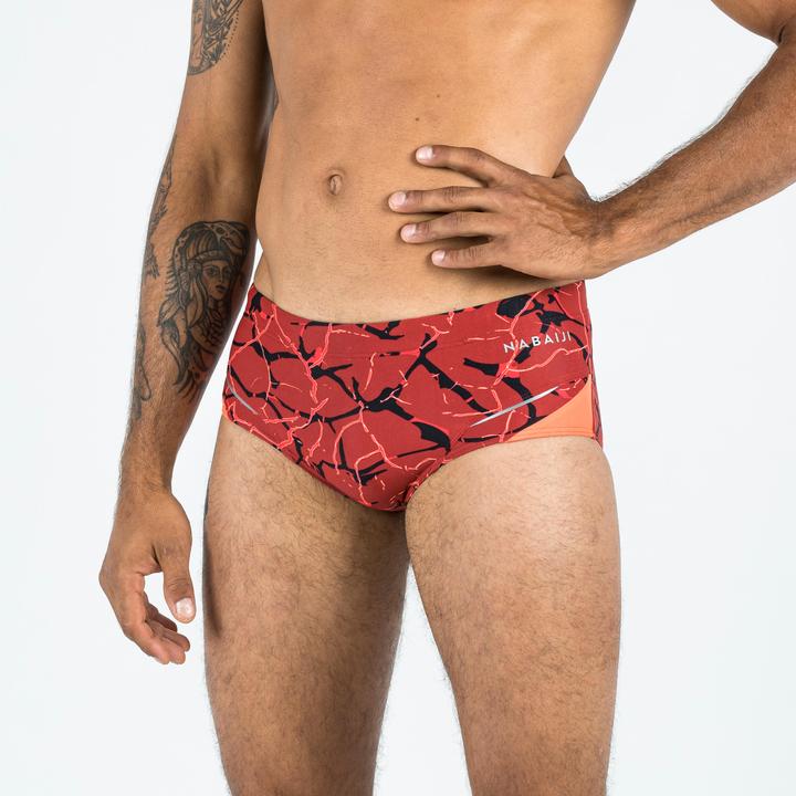 Produktbild Nabaiji Badehose Miniboxer Herren - 900 All Lava rot (50)