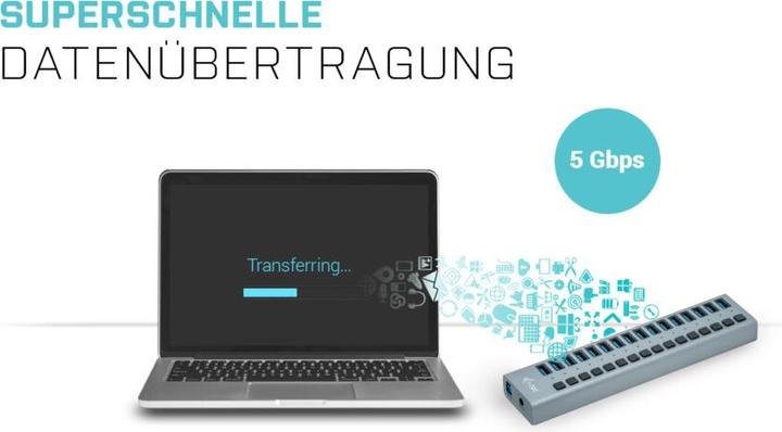 Produktbild i-tec USB 3.0 Hub (USB-B, 16 Ports)