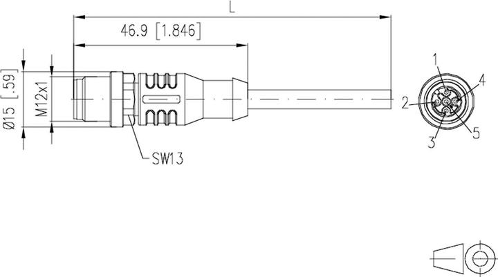 Immagine prodotto Metz Connect MC 142MDA10100 - Cavi per sensori M12 a 5 pin> estremità aperta 10 (CAT6, 10 m)