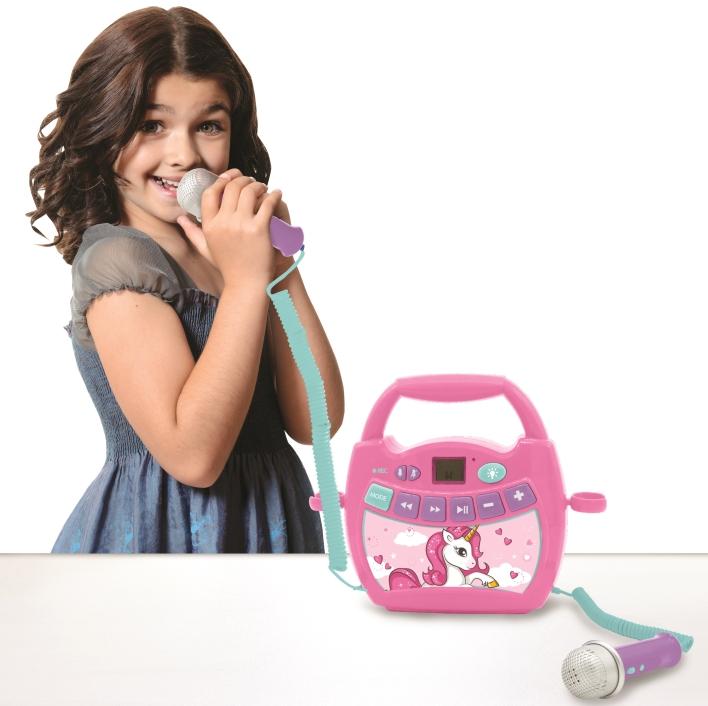 Image du produit Lexibook Lecteur de musique numérique portable Unicorn avec 2 micros (MP300UNIZ)