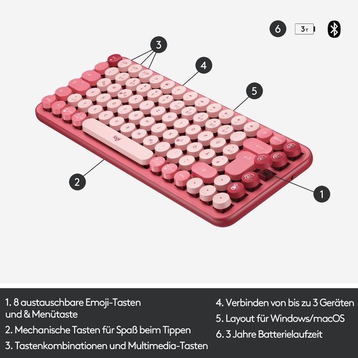 Actual product image Logitech POP Keys (DE, Wireless)