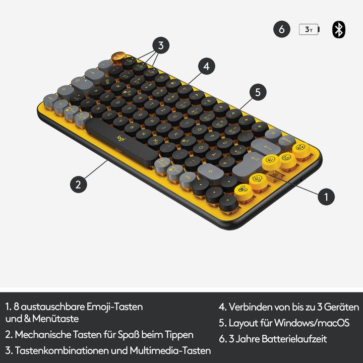 Produktbild Logitech POP Keys (DE, Kabellos)