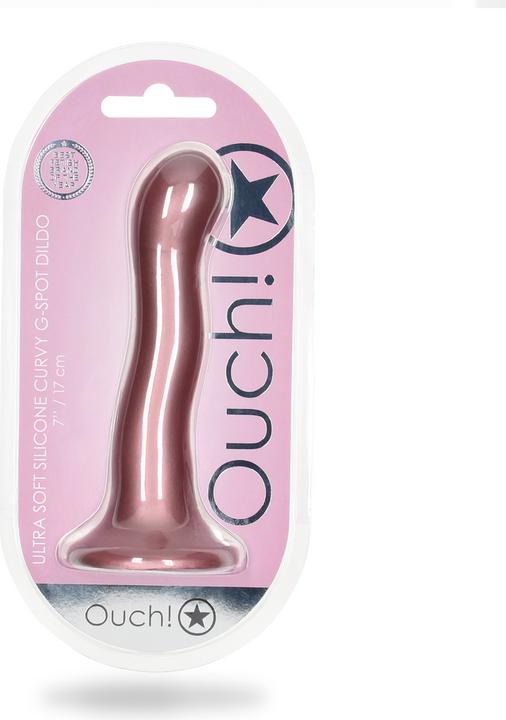 Actual product image Ouch! Ultra Soft Curvy G-Spot Dildo - 7" / 17 cm