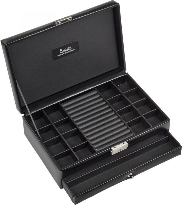 Immagine prodotto Sacher 2040.0104N04 - Anello e astuccio da collezione nero esclusivo in pelle nera