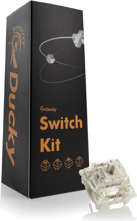 Actual product image Ducky Gateron G Pro White Switches, mechanical, 3-pin, linear, MX stem, 38g - 110 pieces